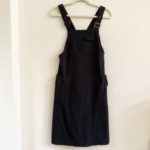 Zet Des Zet Womens Black Cotton Jumper Dress SZ M Pockets